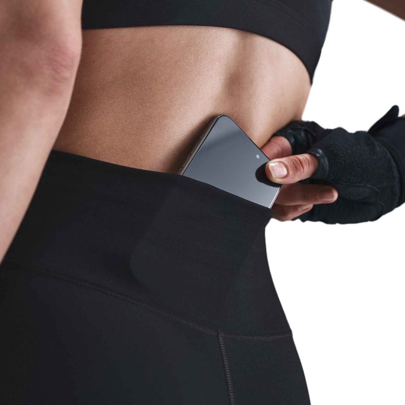 Women's leggings Nike One High-Waisted black/white 4