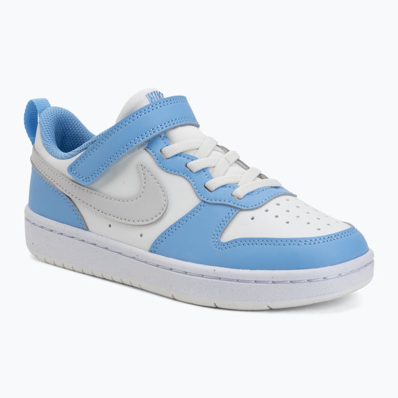 Children's shoes Nike Court Borough Low Recraft summit white/cobalt pulse/vast grey