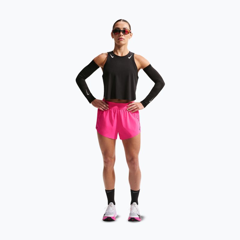 Women's running shorts Nike AeroSwift Dri-Fit ADV Mid-Rise 3" hyper pink/black 2