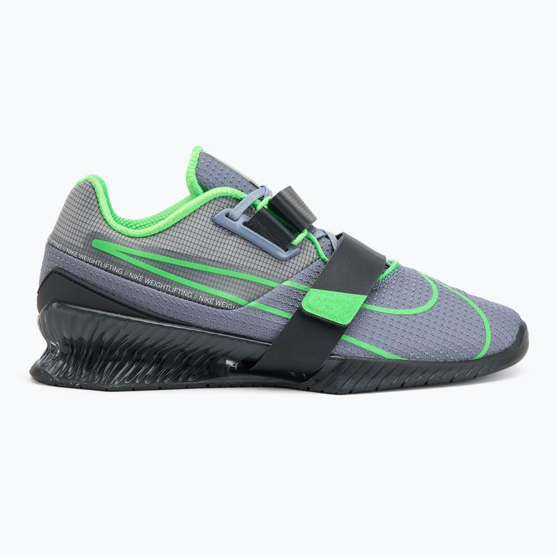 Nike Romaleos 4 ashen slate/green strike/anthracite weightlifting shoe 2