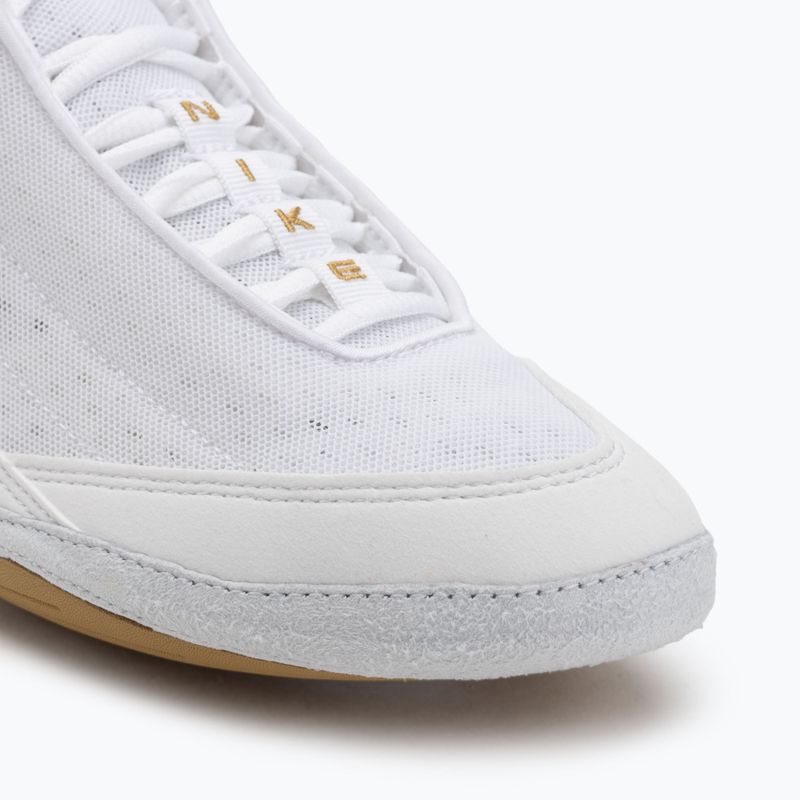 Nike Inflict 4 wrestling shoe white/metallic gold/photon dust/black 7