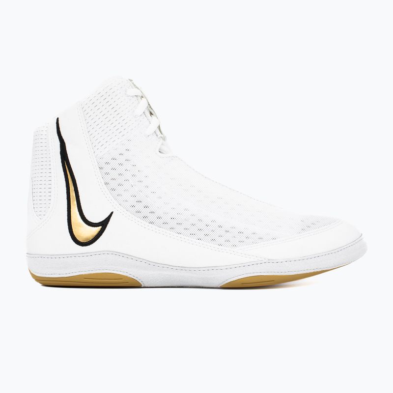Nike Inflict 4 wrestling shoe white/metallic gold/photon dust/black
