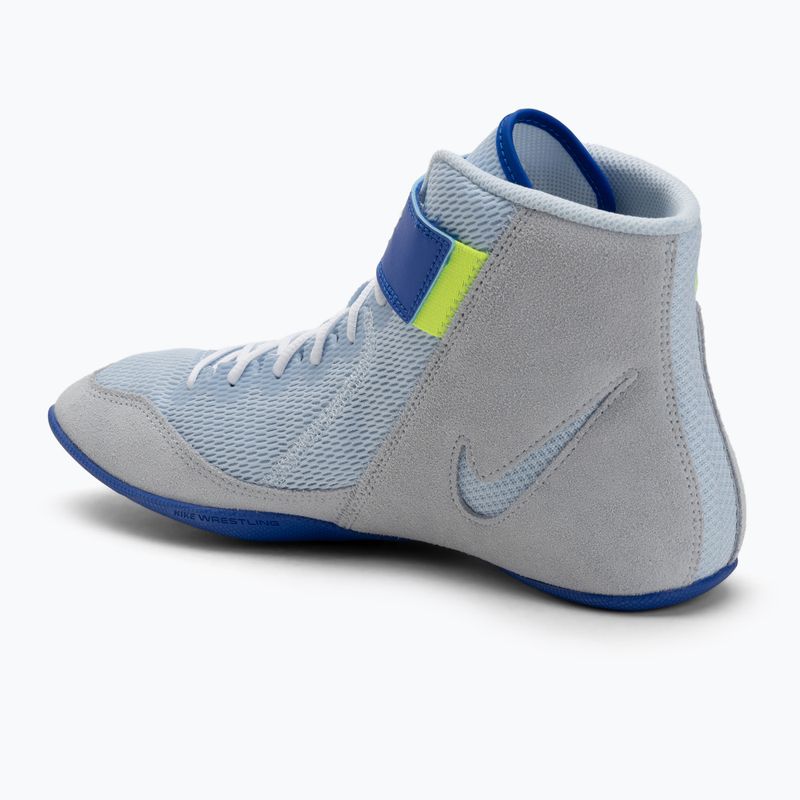 Nike Speedsweep VIII wrestling shoe blue tint/hyper royal/lime blast/white 3