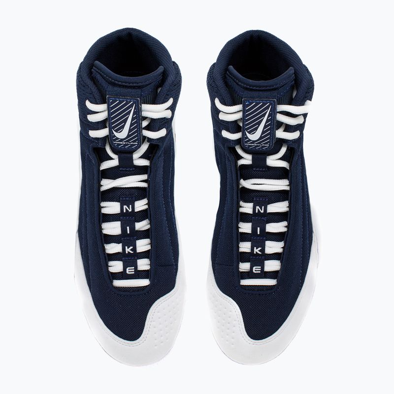 Nike Inflict 4 white/college navy wrestling shoes 5