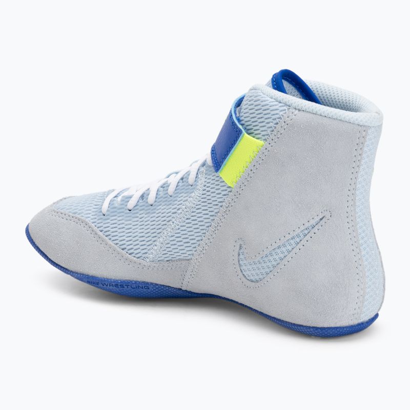 Children's wrestling shoes Nike Speedsweep VIII GS blue tint/hyper royal/lime blast/white 3