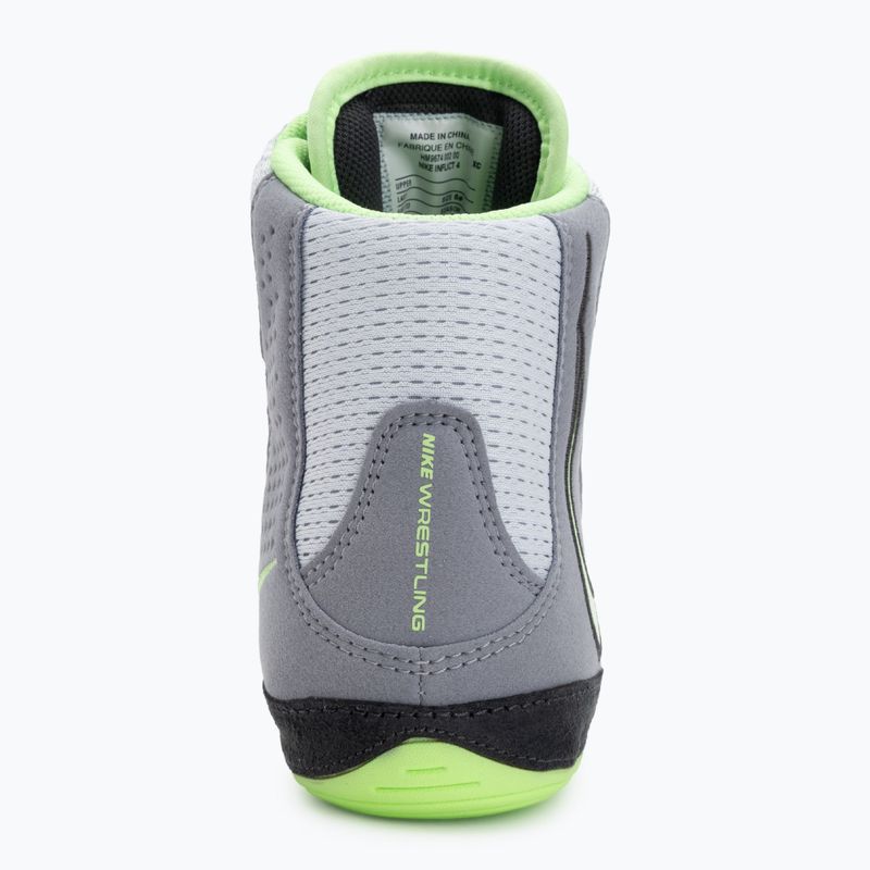 Nike Inflict 4 football wrestling shoes grey/lime blast/anthracite/white 6