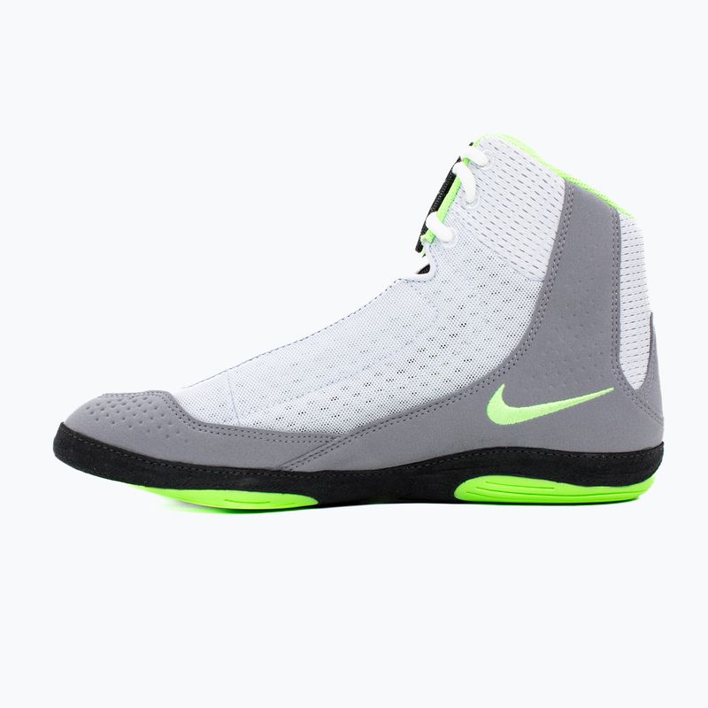 Nike Inflict 4 football wrestling shoes grey/lime blast/anthracite/white 2