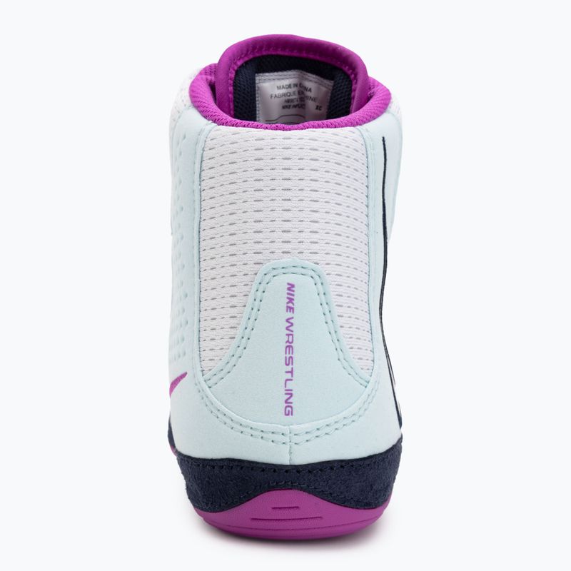 Nike Inflict 4 wrestling shoe white/hyper violet/glacier blue/obsidian 6