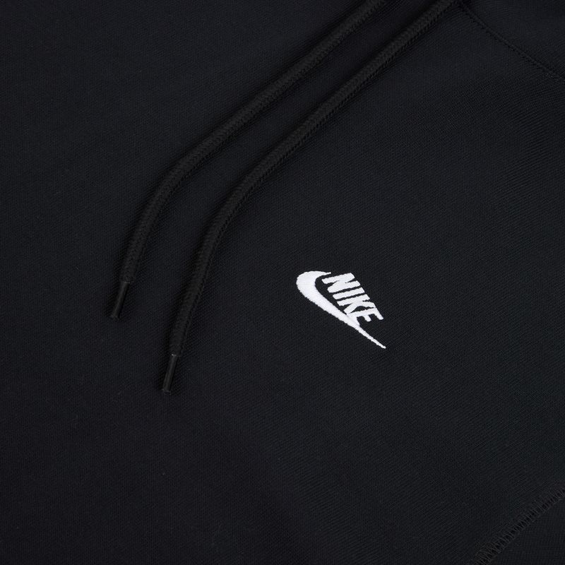 Men's sweatshirt Nike Sportswear Club Knit Pullover Hoodie black/black/white 6