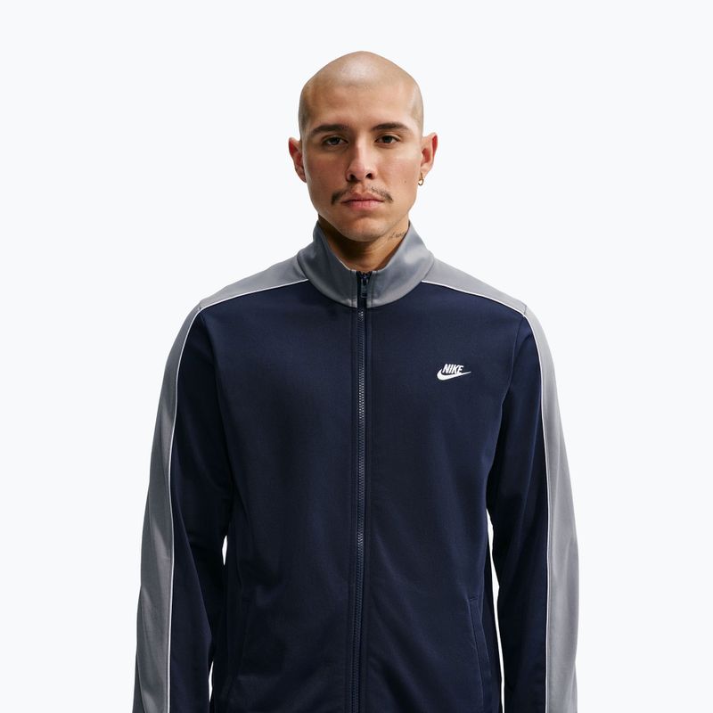 Men's tracksuit Nike Sportswear Club obsidian/smoke grey/white/white 3