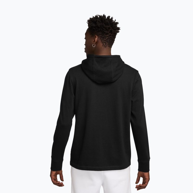 Men's sweatshirt Nike Sportswear Club Knit Pullover Hoodie black/black/white 2