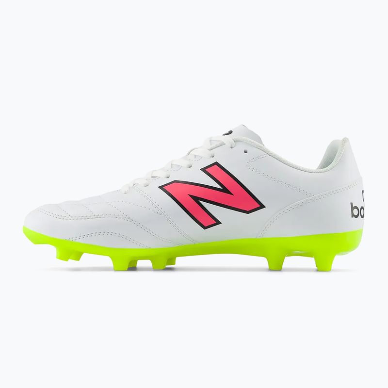 New Balance 442's Academy V2 FG white/lime men's football boots 10