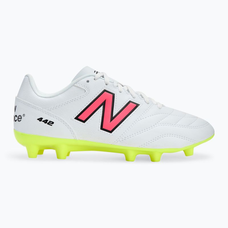 New Balance 442's Academy V2 FG white/lime men's football boots 2