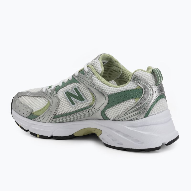 New Balance 530's silver metallic/mallard green shoes 3