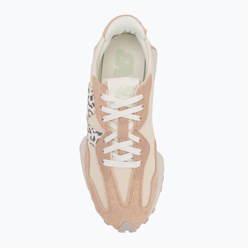 New Balance women's shoes 327's V1 flat taupe/linen leopard 5