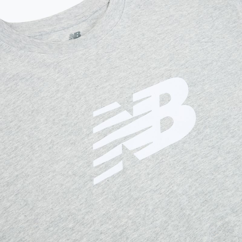 Women's T-shirt New Balance Sport Jersey Relaxed Logo reflection/white/light arctic grey 3