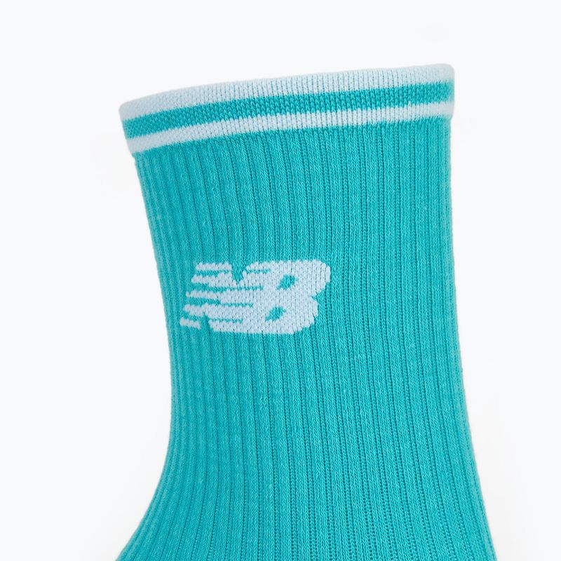 New Balance Running Stripe Midcalf socks 2 pairs blue/white 3