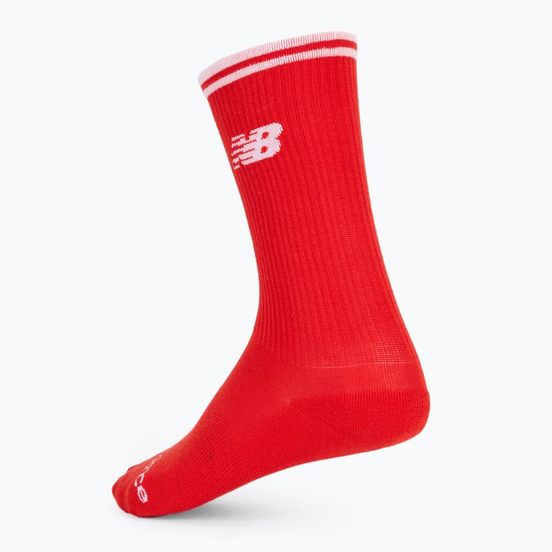 New Balance Running Stripe Midcalf socks 2 pairs red/white 2