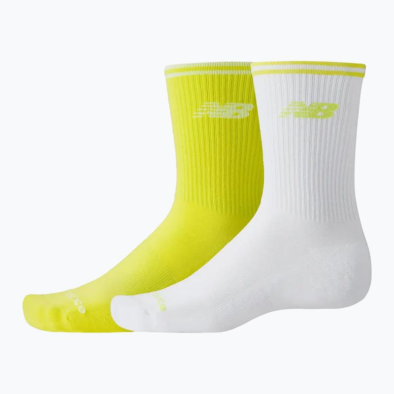 New Balance Running Stripe Midcalf socks 2 pairs yellow/white