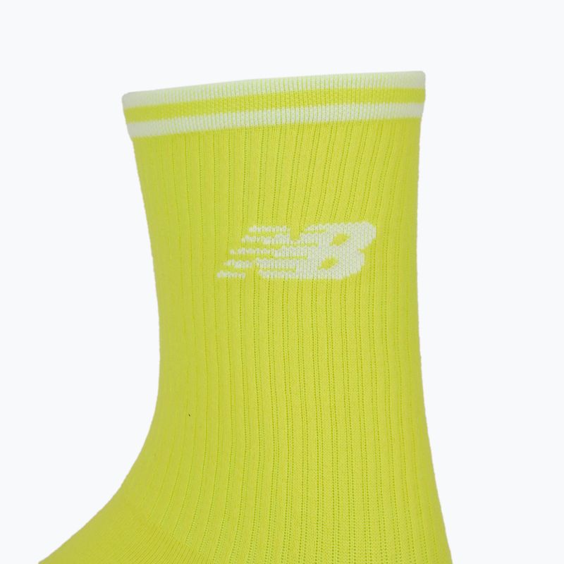 New Balance Running Stripe Midcalf socks 2 pairs yellow/white 3