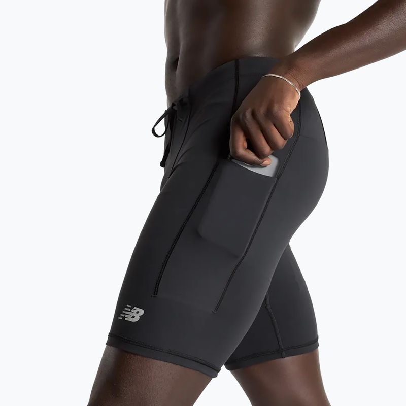 Men's New Balance Sleek Pocket Half Tight 9" running shorts black 5