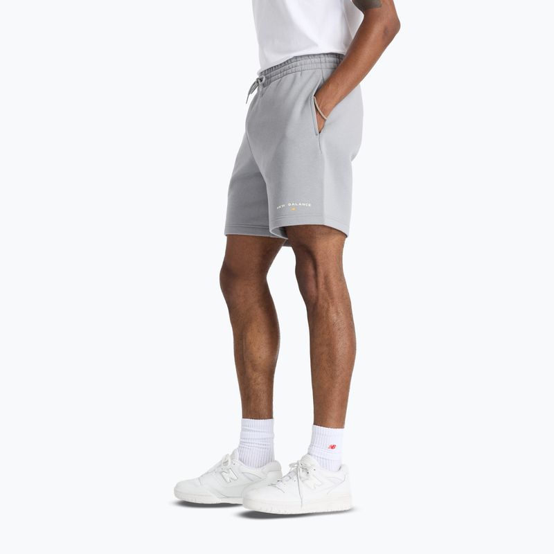 Men's New Balance Reimagined Fleece Graphic slategrey shorts 3