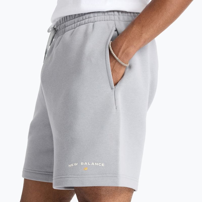 Men's New Balance Reimagined Fleece Graphic slategrey shorts 4