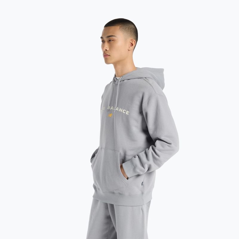 Men's New Balance Reimagine Fleece Hraphic Hoody slategrey sweatshirt 3