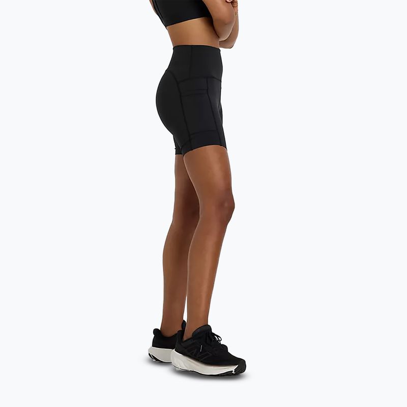 Women's New Balance Sleek Pocket High Rise running shorts black 3