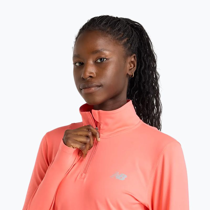 Women's New Balance Sport Essentials Space Dye driftred running sweatshirt 4