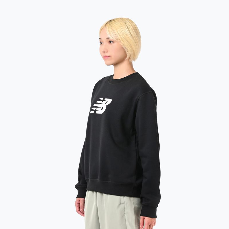 Women's New Balance Sport Fleece Logo Crew sweatshirt black 3