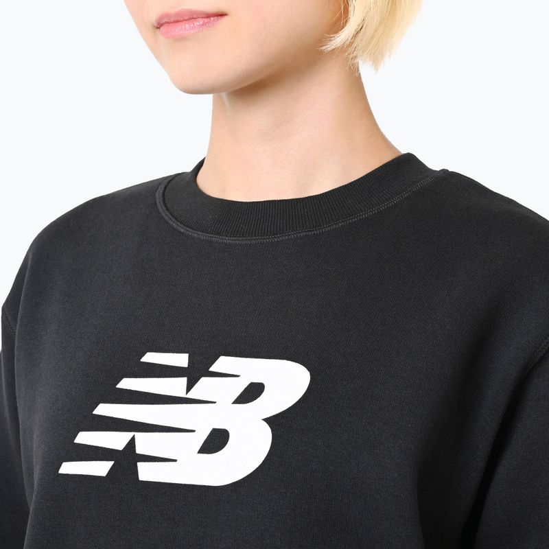 Women's New Balance Sport Fleece Logo Crew sweatshirt black 4