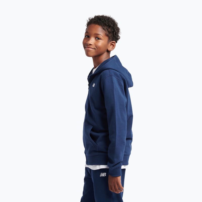 Children's sweatshirt New Balance French Terry Small Logo Full Zip Hoodie nb navy 4