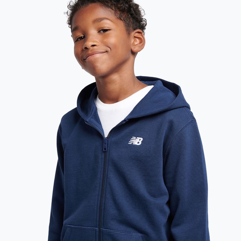 Children's sweatshirt New Balance French Terry Small Logo Full Zip Hoodie nb navy 5