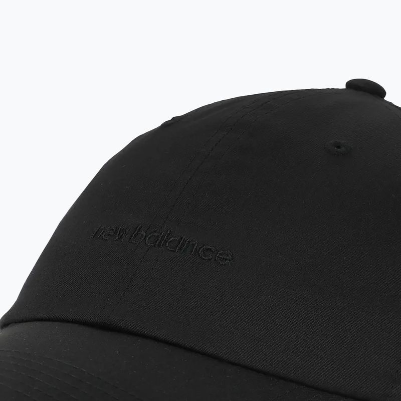 Women's New Balance 6 Panel Linear Logo cap black 3