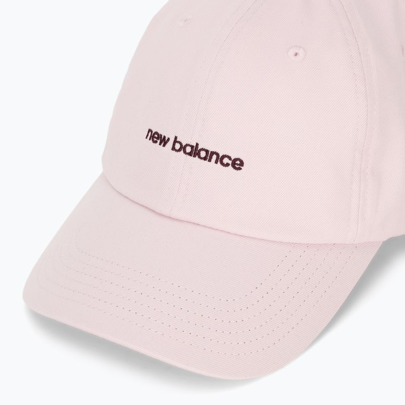 Women's New Balance 6 Panel Linear Logo cap rosesugar 3