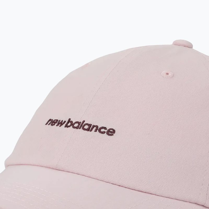 Women's New Balance 6 Panel Linear Logo cap rosesugar 3