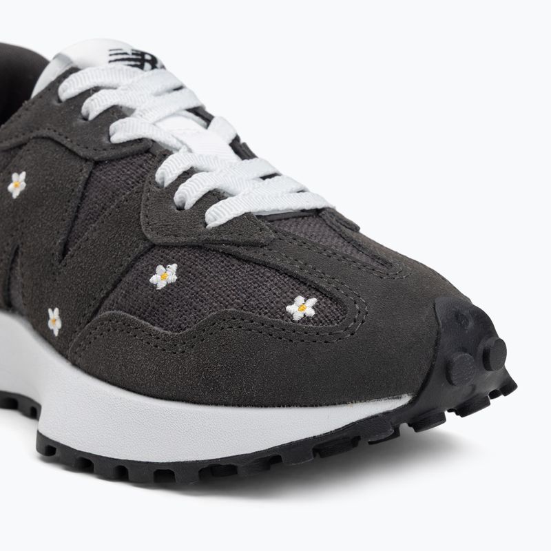 New Balance women's shoes 327's V1 black cement/white 7