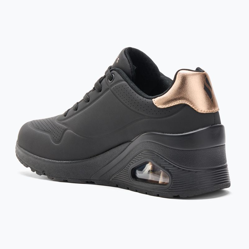 SKECHERS women's shoes Uno Wedge Hi Steps black/rose gold 3