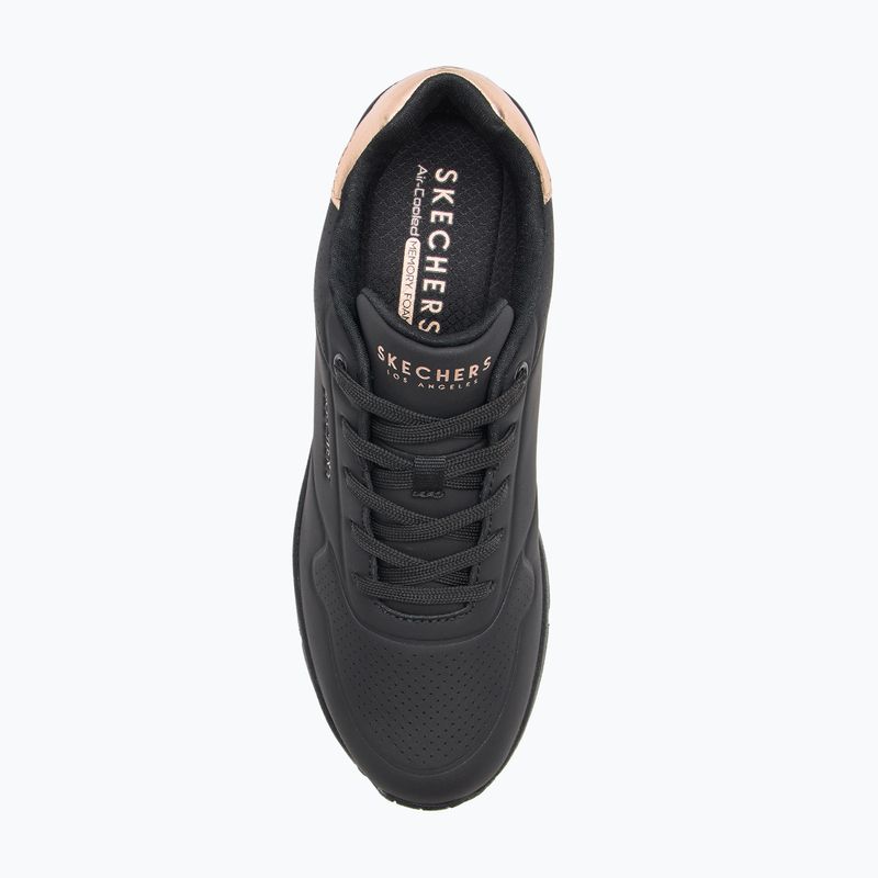 SKECHERS women's shoes Uno Wedge Hi Steps black/rose gold 5