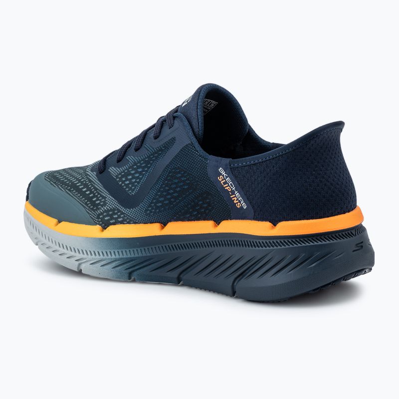 SKECHERS men's Max Cushioning Premier 2.0 navy/orange shoes 3