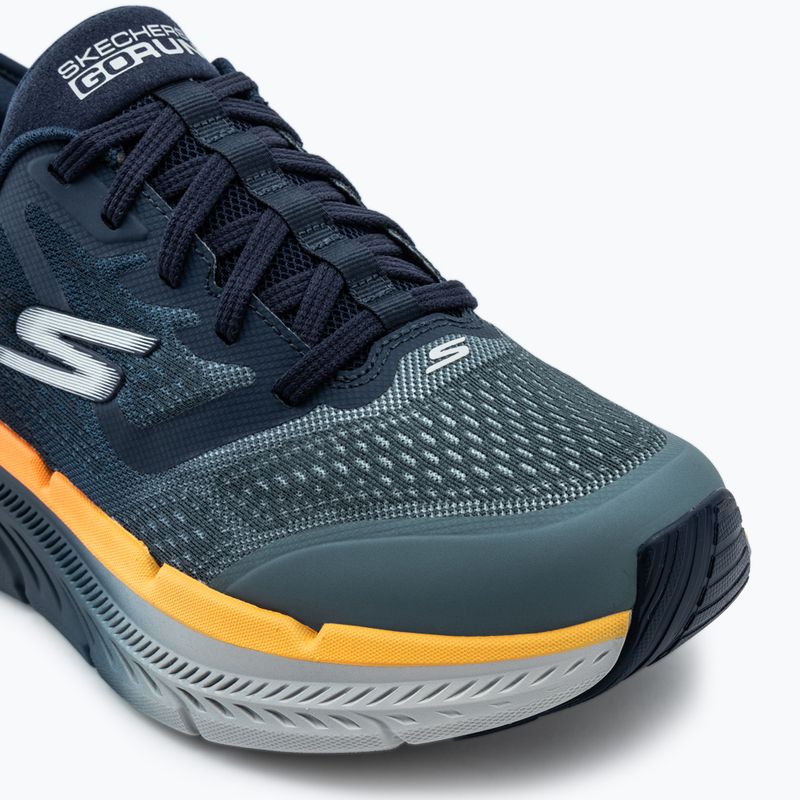 SKECHERS men's Max Cushioning Premier 2.0 navy/orange shoes 7