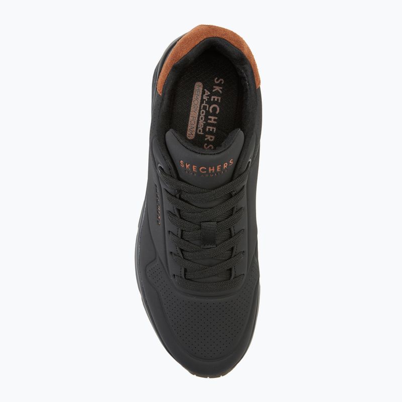 SKECHERS Uno Suited On Air men's shoes black/chestnut 5