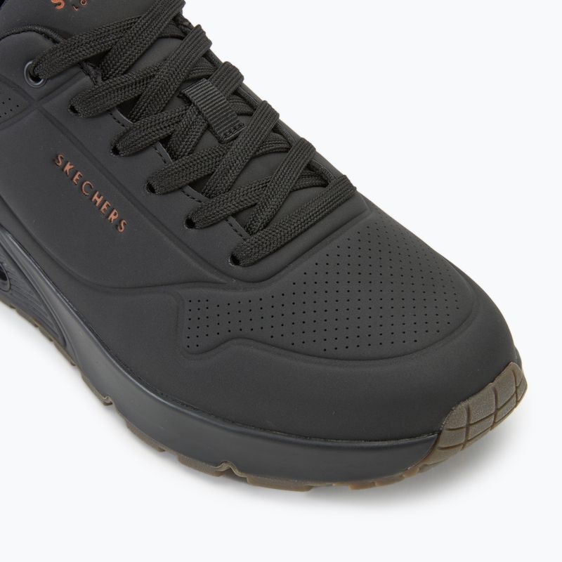 SKECHERS Uno Suited On Air men's shoes black/chestnut 7