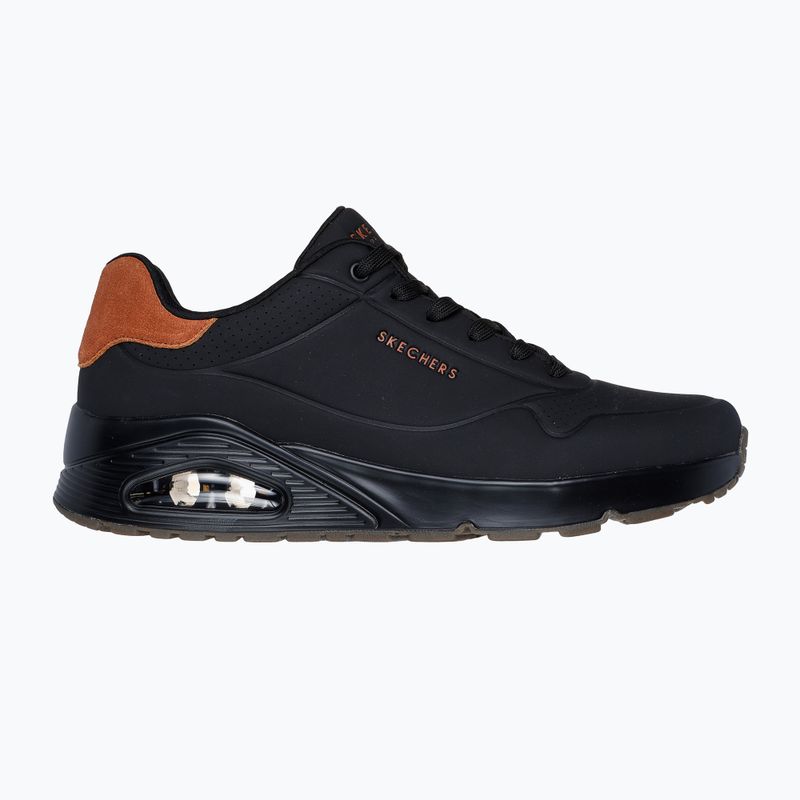 SKECHERS Uno Suited On Air men's shoes black/chestnut 9