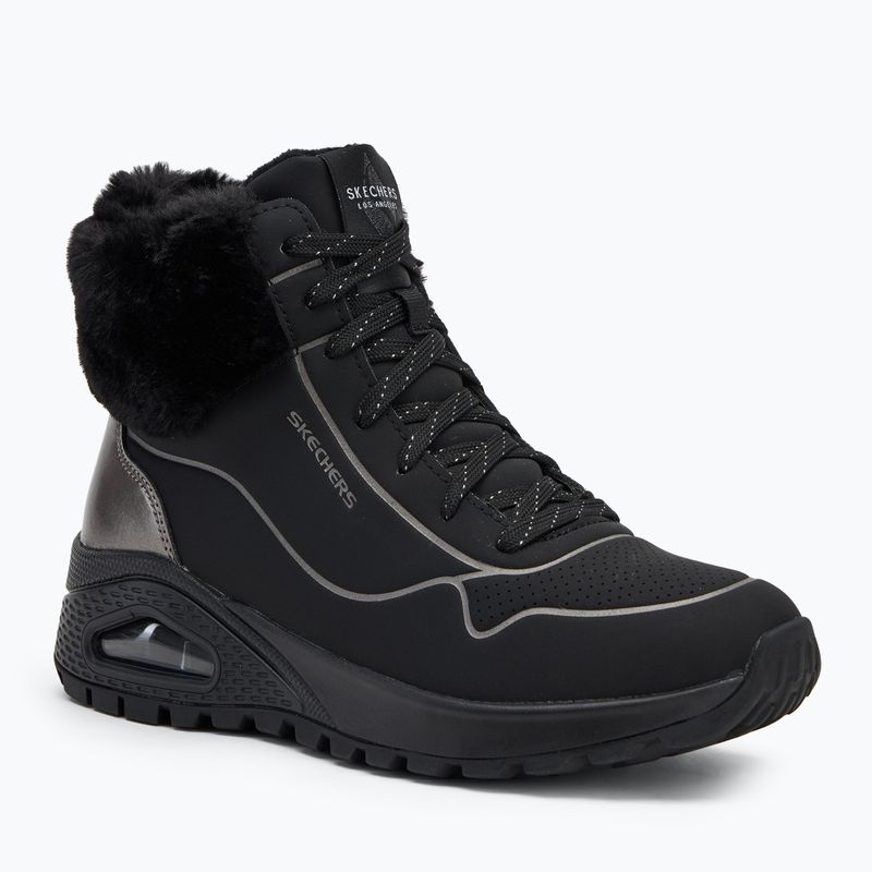 Women's SKECHERS Uno Rugged Fall Shimmer black/metallic shoes