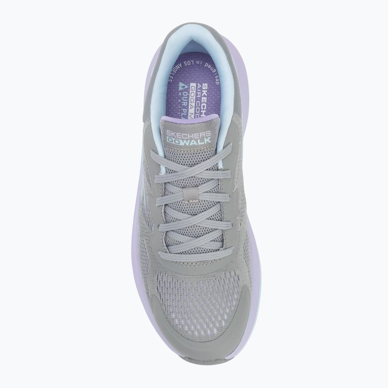 Women's SKECHERS Go Walk Max Walker Vea gray/aqua shoes 5