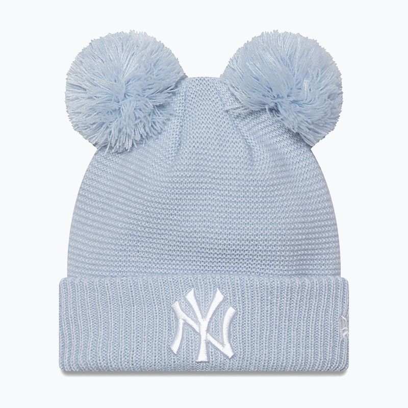 Women's winter cap New Era Wmns Double Pom Nyy pastel blue