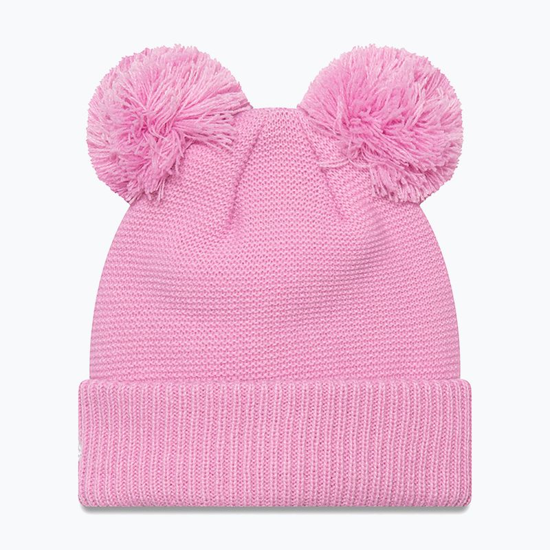 Women's winter cap New Era Wmns Double Pom La Dodgers pastel pink 2