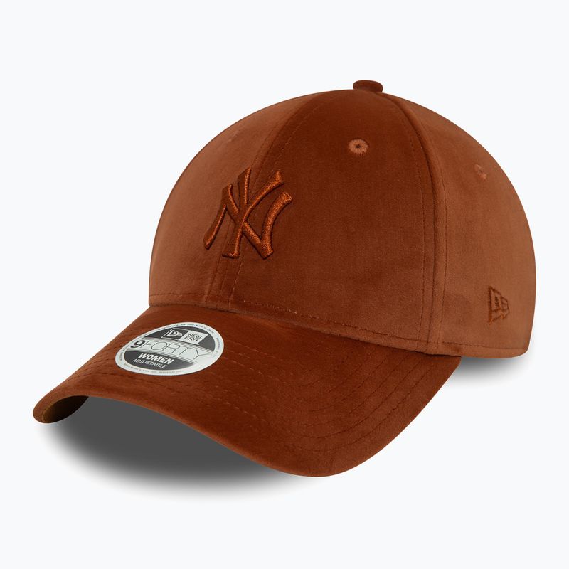 Women's New Era Velour Midi 9FORTY New York Yankees brown baseball cap 2
